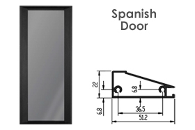 پروفیل درب مدل اسپانیش